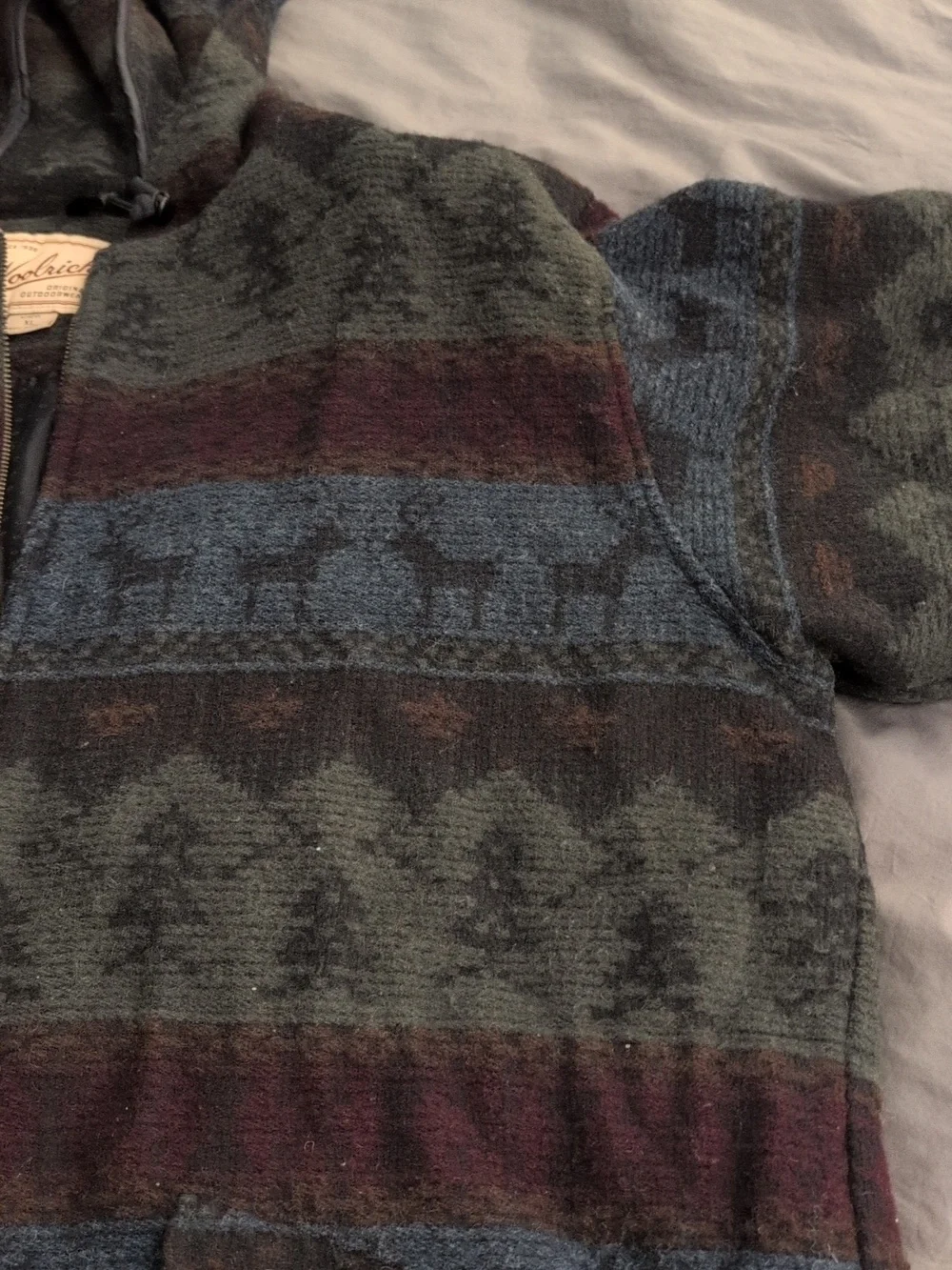 Woolrich Blue Red Green and Black AztecWomen's XL Jacket - Picture 7 of 16